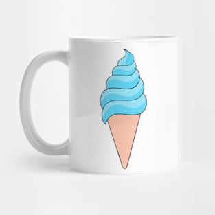 Blue ice cream with cone Mug